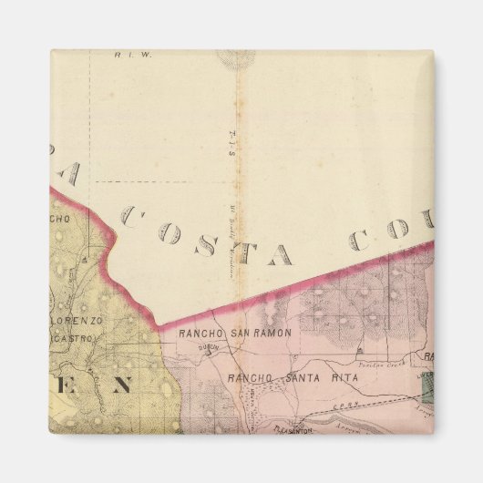 Aimant Carte du comté d'Alameda (Devant)