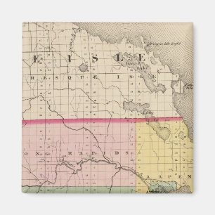 Aimant Carte du comté d'Alpena, Michigan