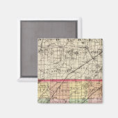 Aimant Carte du comté de Cass, Michigan (Recto/Verso)