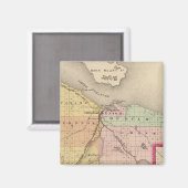 Aimant Carte du comté de Cheboygan, Michigan (Recto/Verso)