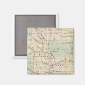 Aimant Carte du comté de Dunn, État du Wisconsin (Recto/Verso)