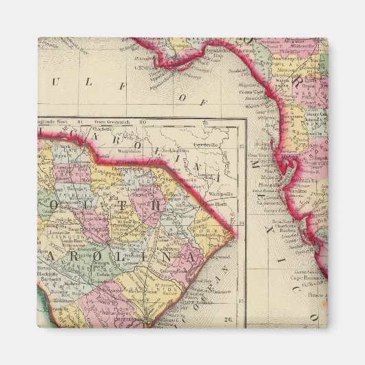 Aimant Carte Du Comté De Floride (Devant)