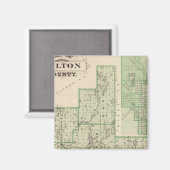 Aimant Carte du comté de Fulton avec Rochester, Fulton Co (Recto/Verso)