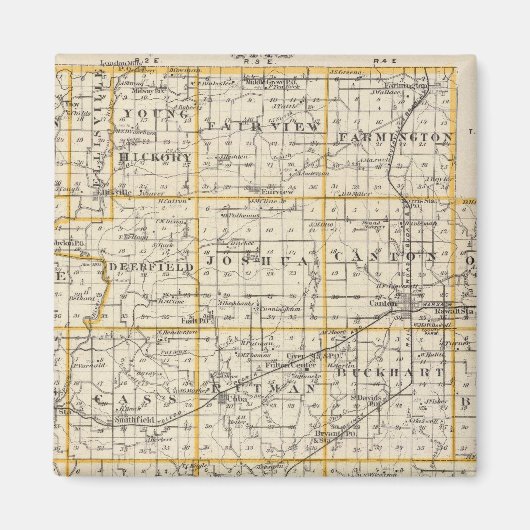 Aimant Carte du comté de Fulton et Lewistown (Devant)