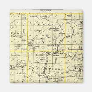 Aimant Carte du comté de Johnson et de Vienne