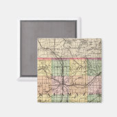 Aimant Carte du comté de Kalamazoo, Michigan (Recto/Verso)