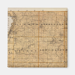 Aimant Carte du comté de Le Sueur, Minnesota