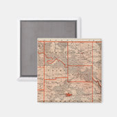 Aimant Carte du comté de Marion, État de l'Iowa (Recto/Verso)