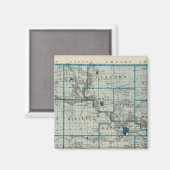 Aimant Carte du comté de Marshall, État de l'Iowa (Recto/Verso)