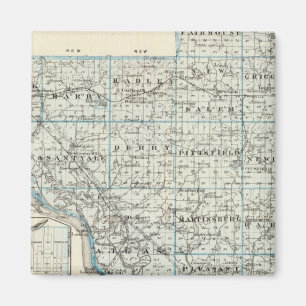 Aimant Carte du comté de Pike et de Pittsfield
