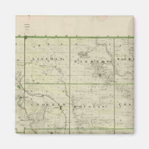 Aimant Carte du comté de Polk, État de l'Iowa