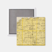 Aimant Carte du comté de Scott, État de l'Iowa (Recto/Verso)