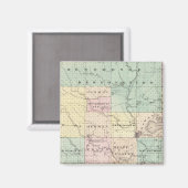 Aimant Carte du comté de Shawano, État du Wisconsin (Recto/Verso)