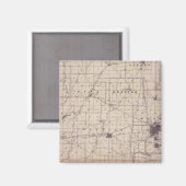 Aimant Carte du comté de Wayne 2 (Recto/Verso)