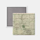 Aimant Carte du comté de Webster, État de l'Iowa (Recto/Verso)