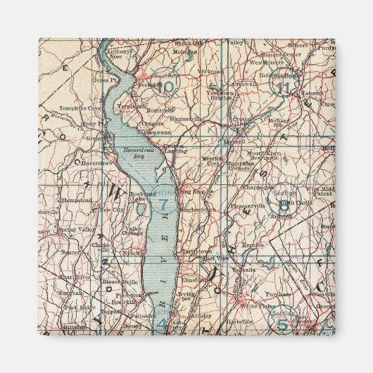 Aimant Carte du comté de Westchester, New York (Devant)