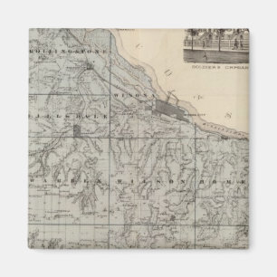 Aimant Carte du comté de Winona, Minnesota