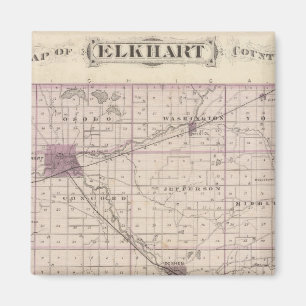 Aimant Carte du comté d'Elkhart