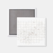 Aimant Carte du contour de la montagne - Toubkal (Recto/Verso)