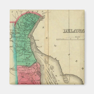 Aimant Carte Du Delaware