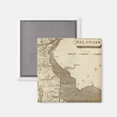 Aimant Carte du Delaware par Arrowsmith (Recto/Verso)