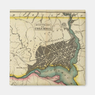 Aimant Carte Du District De Columbia