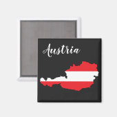 Aimant Carte du drapeau autrichien (Recto/Verso)