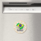 Aimant Carte du drapeau brésilien 2.0 (In Situ (Lave-vaisselle))