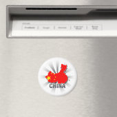 Aimant Carte du drapeau chinois 2.0 (In Situ (Lave-vaisselle))