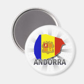 Aimant Carte du drapeau d'Andorre 2.0 (Recto/Verso)