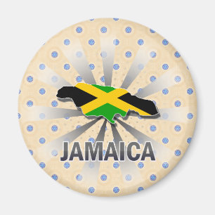 Aimant Carte du drapeau de Jamaïque 2.0