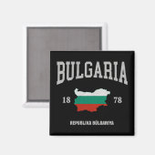 Aimant Carte du drapeau de la Bulgarie (Recto/Verso)