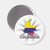 Aimant Carte du drapeau de la Colombie 2.0 (Recto/Verso)