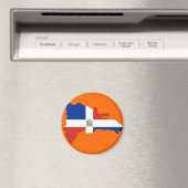 Aimant Carte du drapeau de la République Dominicaine (In Situ (Lave-vaisselle))