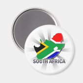Aimant Carte du drapeau de l'Afrique du Sud 2.0 (Recto/Verso)