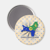 Aimant Carte du drapeau de l'île Christmas 2.0 (Recto/Verso)