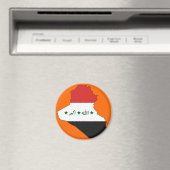 Aimant Carte du drapeau de l'Irak (In Situ (Lave-vaisselle))