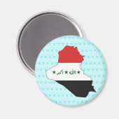 Aimant Carte du drapeau de l'Irak taille réelle (Recto/Verso)