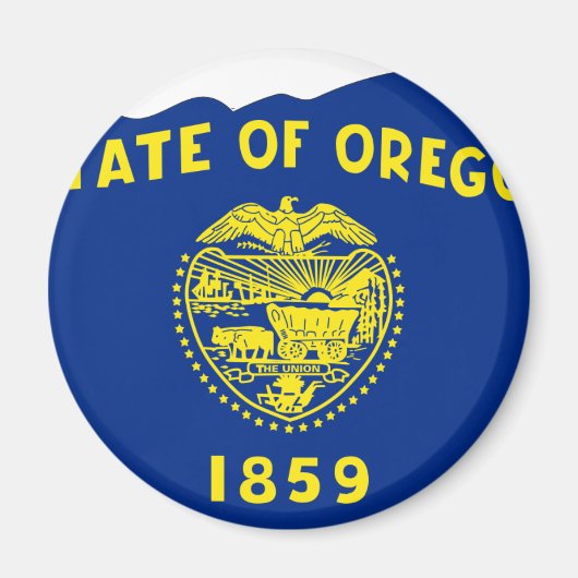 Aimant Carte du drapeau de l'Oregon (Devant)