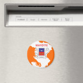 Aimant Carte du drapeau de Mayotte (In Situ (Lave-vaisselle))