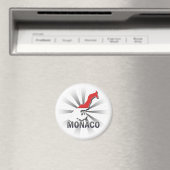 Aimant Carte du drapeau de Monaco 2.0 (In Situ (Lave-vaisselle))