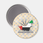 Aimant Carte du drapeau des Emirats Arabes Unis 2.0 (Recto/Verso)
