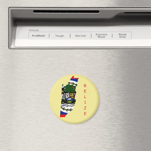 Aimant Carte du drapeau du Belize (In Situ (Lave-vaisselle))