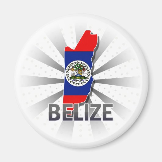 Aimant Carte du drapeau du Belize 2.0 (Devant)