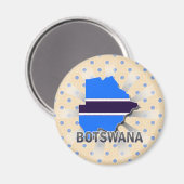 Aimant Carte du drapeau du Botswana 2.0 (Recto/Verso)