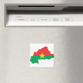 Aimant Carte du drapeau du Burkina Faso BF (In Situ (Lave-vaisselle))