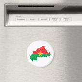 Aimant Carte du drapeau du Burkina Faso BF (In Situ (Lave-vaisselle))