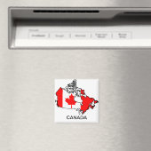 Aimant carte du drapeau du canada (In Situ (Lave-vaisselle))
