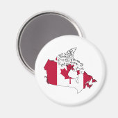 Aimant Carte du drapeau du Canada pleine taille (Recto/Verso)