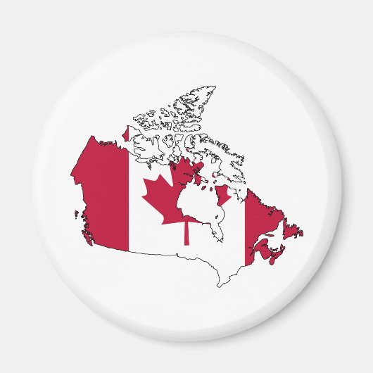 Aimant Carte du drapeau du Canada pleine taille (Devant)